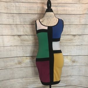 Color block bodycon dress